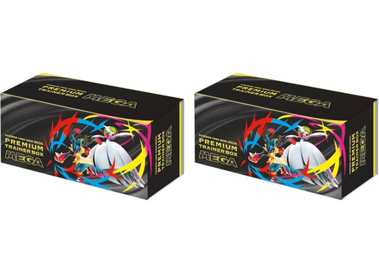 Mega Evolution Mega Brave & Mega Symphonia Premium Trainer Box 2x Lot